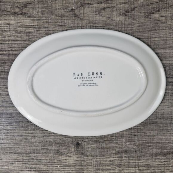 Rae Dunn Artisan Collection Oval‎ Christmas Appetizer Plate Set - Picture 7 of 9